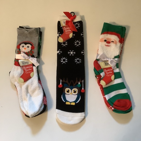 Normans Festive Christmas Socks 5 Pairs Owl Santa Penguin New Size 5-9 - Picture 1 of 4